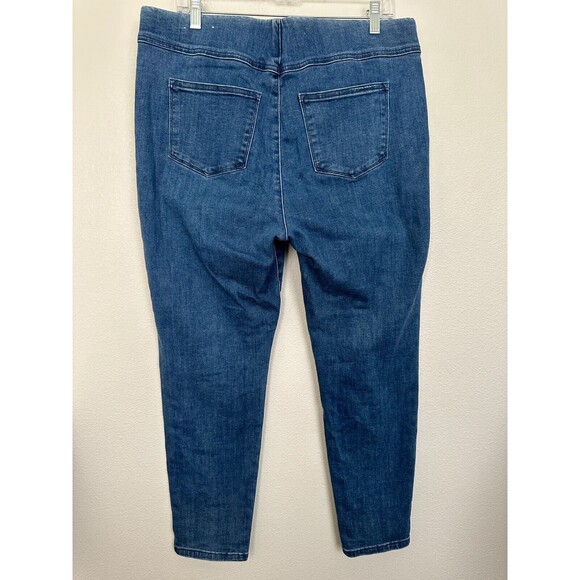 Soft Surroundings Pull On Jegging Jean Leggings Medium Wash Blue Women's Large - Picture 4 of 6